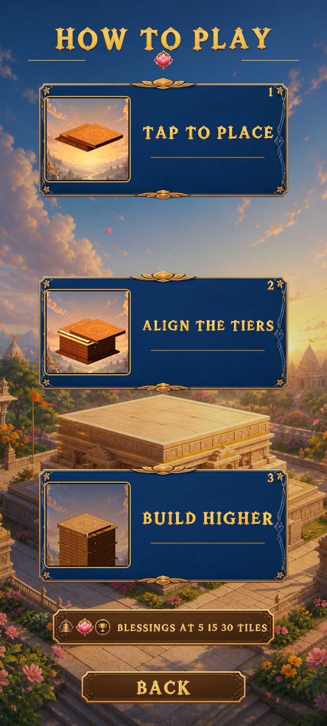 Mandir How to Play screen